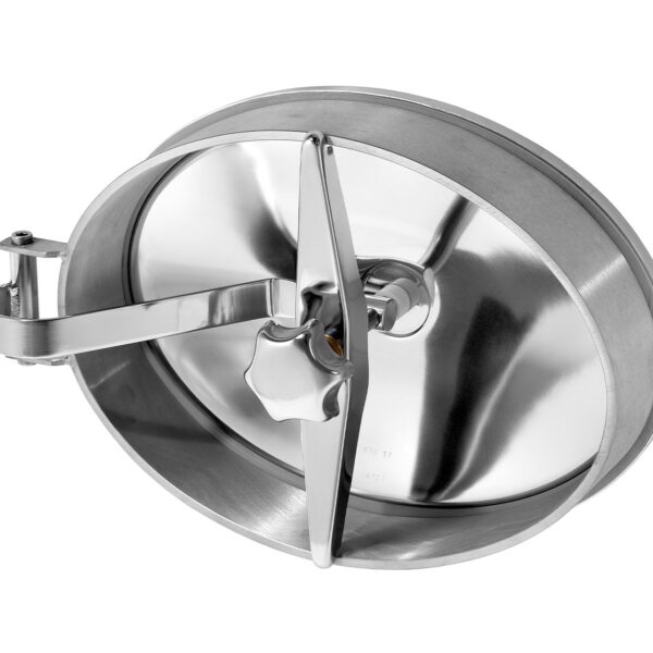 Mod. 180SN (440×320 mm) Zorzini Oval manwaydoor for stainless steel tanks, opening inwards-outwards