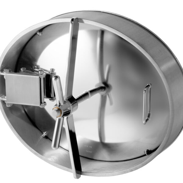 Mod. 200LZD:C (532×432 mm) Zorzini Oval manwaydoor for stainless steel tanks, opening inwards-outwards