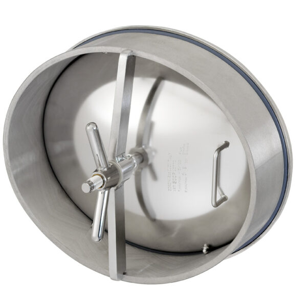 Mod. 200PES (485×395 mm) Zorzini Oval manwaydoor for stainless steel tanks, opening inwards