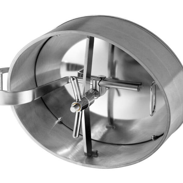 Mod. 207LZD (532×432 mm) Zorzini Oval manwaydoor for stainless steel tanks, opening inwards-outwards